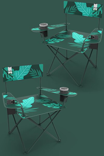 Evmarketi Qufi Katlanır Kamp Piknik Sandalyesi Rejisör Koltuğu 2 Adet - Yeşil