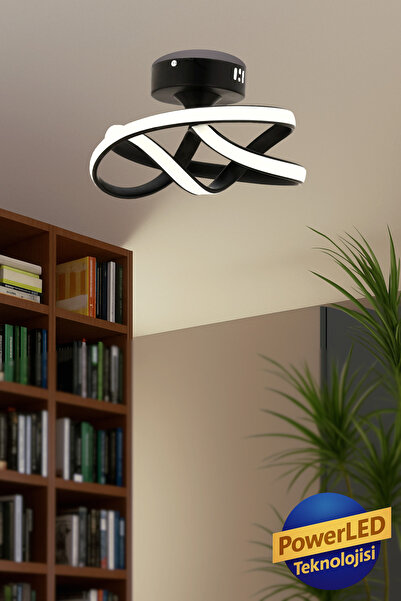 Luna Lighting Vino Riserva Model Siyah Renk Metal Salon Mutfak Oturma Yatak Odası Modern Led Plafonyer Avize
