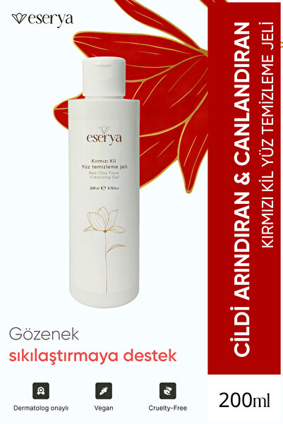 Eserya Kırmızı Kil Yüz Temizleme Jeli