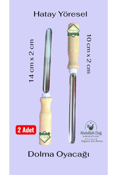 ABDULLAH DAĞ Hatay Yöresinden Dolma Oyacağı Patlıcan oyacağı Kabak Oyacağı Ahşap Saplı Oyacak 2 Adet