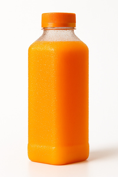 alenked 10Pcs 1000ml Smoothie Detox Bottle Transparent Plastic Leak Proof Black Lid Angled Juice Bottle