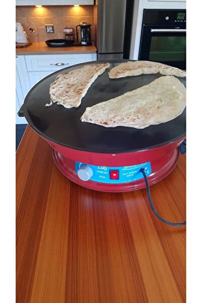 Bi’Hayal 2000W Bordo Renk Elektrikli Termostatlı Katmer, Gözleme Ve Börek Sac...