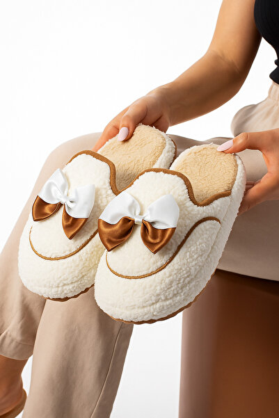 StWenn Χαριτωμένες παντόφλες σπιτιού με κορδέλα, αντιολισθητικές, ελαφριές χειμερινές παντόφλες σπιτιού