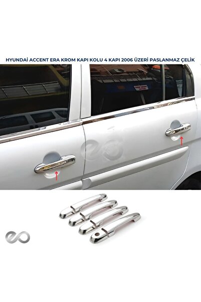 EBAL OTO AKSESUAR Hyundai Accent Era Krom Kapı Kolu 4 Kapı 2006 Üzeri P. Çelik