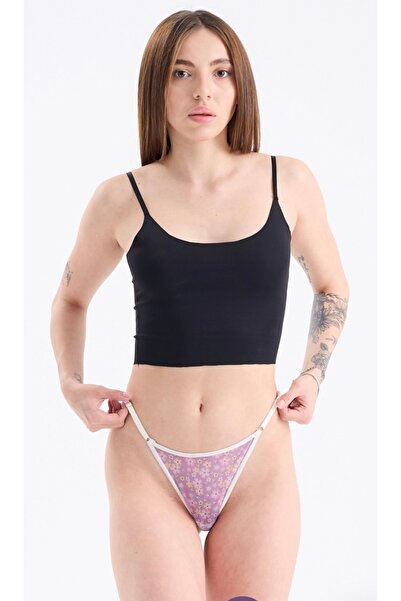 YOYYO Flowered Thong Lila Colored