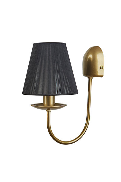 Bozyaka Aydınlatma Eskin Dekoratif Şapkalı Duvar Aplik Mat Gold - Gri - Krem Iç Mekan