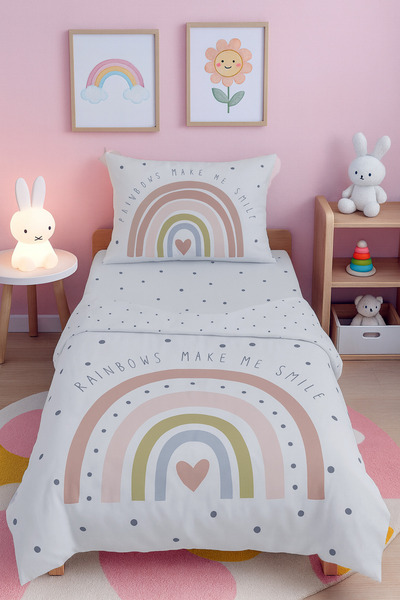 Bebişim Halı Rainbow Patterned Single Duvet Cover