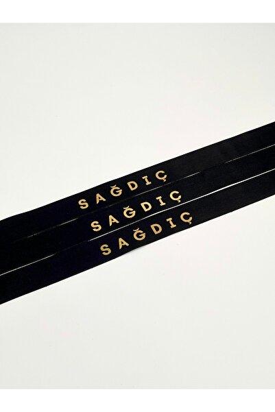 EvremStore Χρυσή κορδέλα Groomsman σε μαύρο 3 τεμάχια