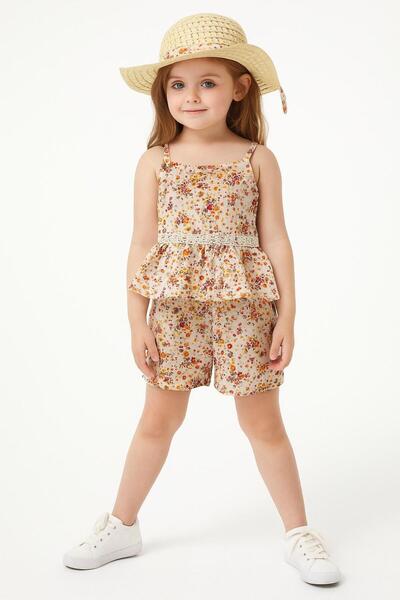 tny kids collection Hat 3-Piece Girl's Bottom-Top Set