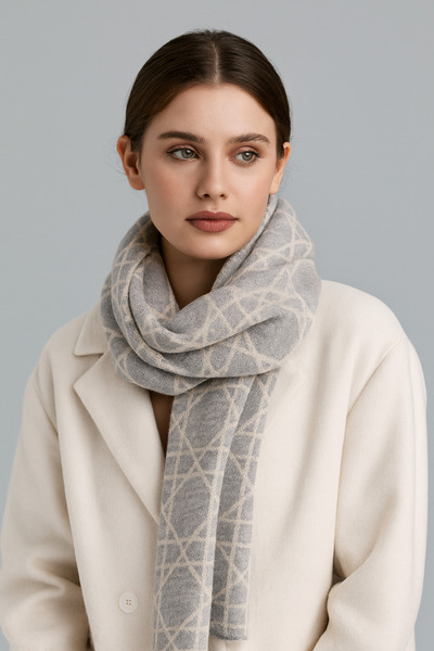 Sebir Moda Cannage Patterned Knitwear Scarf