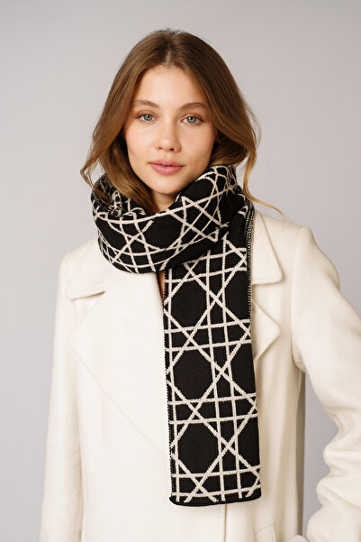 Sebir Moda Πλεκτό κασκόλ με σχέδιο Cannage