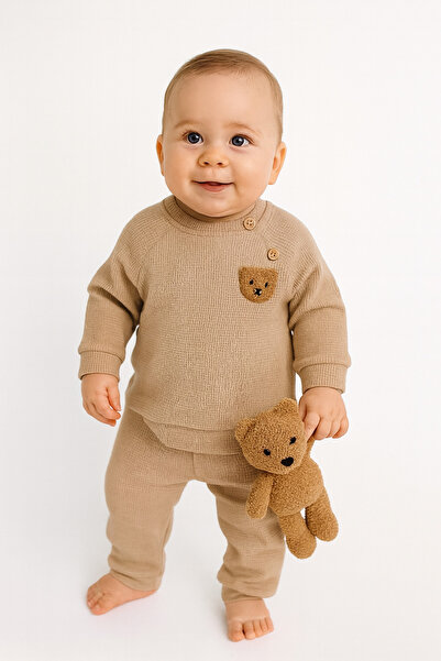 AKİ MODA KİDS طقم ملابس علوية وسفلية للأطفال من AKI MODA KIDS مصنوع من القطن ...
