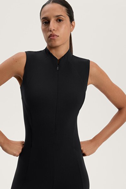 Oysho Compressive half-zip long jumpsuit