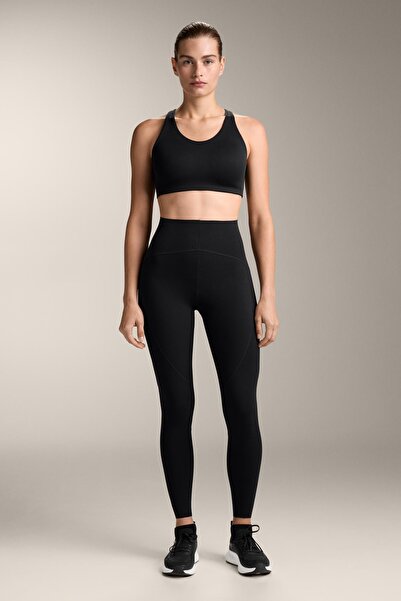 Oysho Firm-support Compressive crossover back sports bra