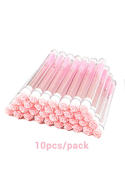 Choice1 10-PI-FL 10/50pcs Reusable Eyelash Brush Tubes Eyebrow Brush Eyelash ...