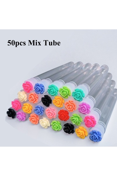 Choice1 50pcs empty tube 50pcs Reusable Rose Eyelash Brush Tube for Eyelash E...