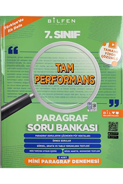 Bilfen Yayıncılık 7. SINIF PARAGRAF TAM PERFORMANS SORU BANKASI FL1001