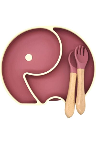 Twisoo Blush Silicone Suction Baby Food Plate – Elephant Design, BPA-Free, Fo...