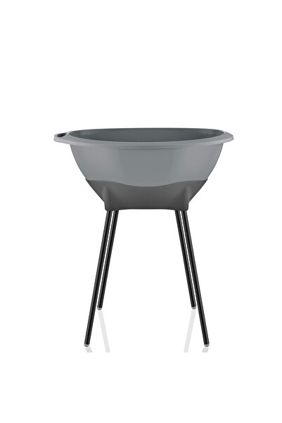 Babyjem Yeni Nesil Elegant Su Tahliyeli Giderli Ayaklı Bebek Küveti Gri