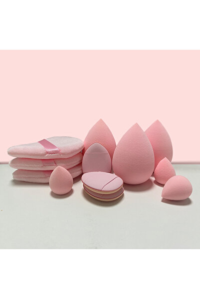 Choice4 Pink 12pcs Small, medium and large combination set Makeup Puff Essent...