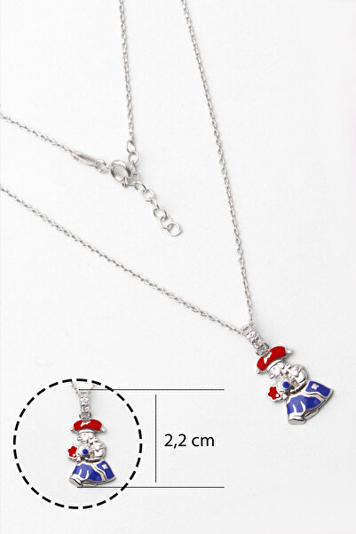 So CHIC... İskoçyalı 18 Ayar Beyaz Altın Kaplama 33 Cm Gümüş Çocuk Kolye