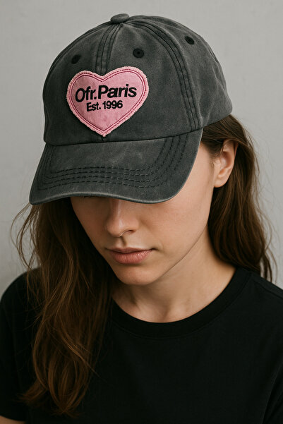 ZERAMİNE Eskitme Vintage Retro Cap Şapka Pamuklu