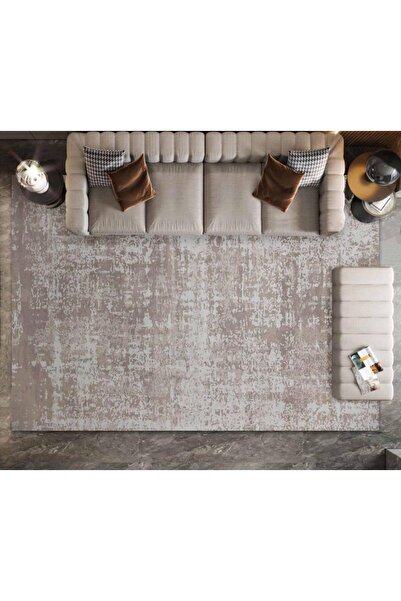 Al Kaffary Carpet سجادة كورتينا، تصميم مستوحى من الفن التجريدي، تناسب أي مساحة، لونها بيج كريمي