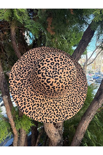 Axesoire 14763 Leopard Pattern Wide Hat