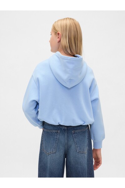 GAP Kız Çocuk Bebe Mavisi Vintage Soft Oversized Bubble Sweatshirt