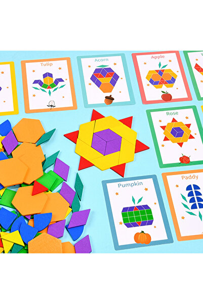 OEM Jucarie Educativa Montessori Puzzle cu 10 Forme Geometrice din Lemn, Multicolora, pentru Copii 3+ An