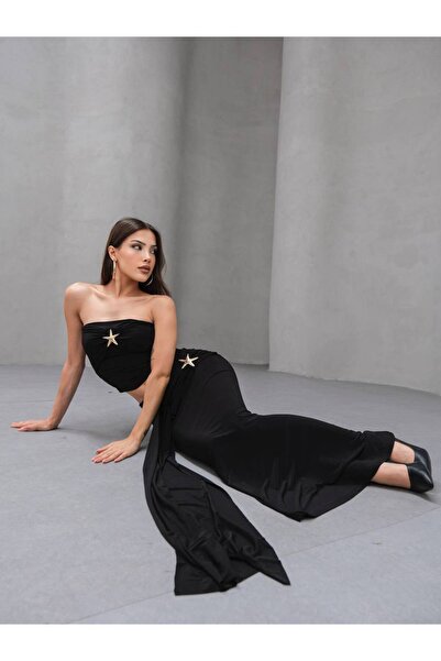 SHEYMA Star Buckle Detailed Skirt Suit