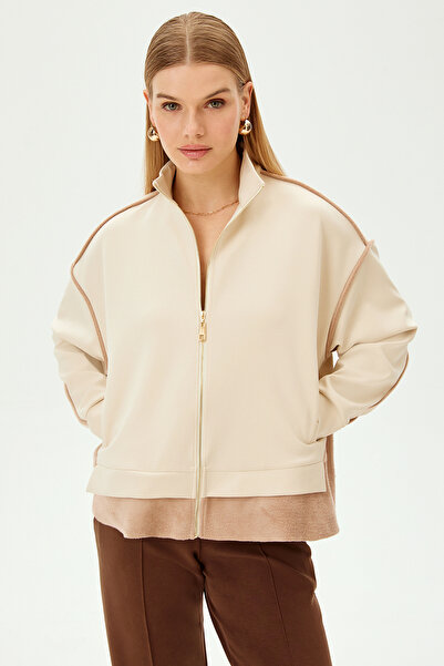 Allyco Zippered High Collar Comfortable Fit Sweatshirt