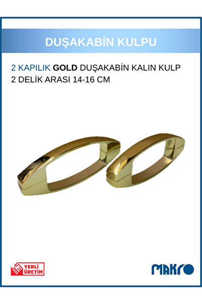 GLASSMAKRO Gold Duşakabin Kulp 14-16 CM Ayarlı Cam Duşakabin Kulbu