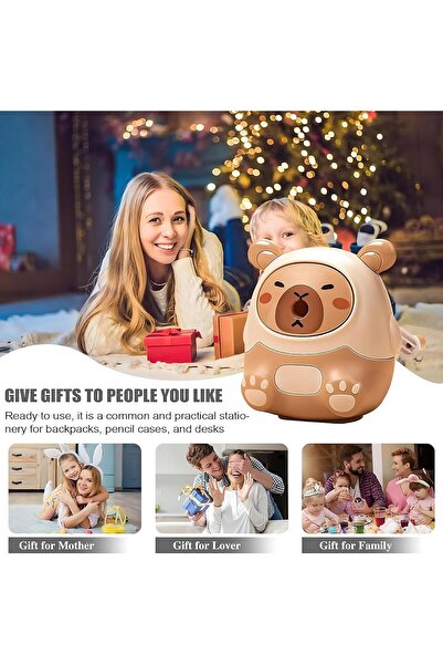 Twisoo Capybara Pencil Sharpener – Cute Cartoon Capybara Manual Sharpener for Kids, Students, Scho