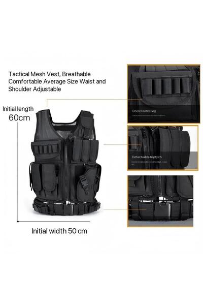 Generic Hunting Vest, Tactical Vest, Outdoor Equipment, Plate Tactical Vest, Tactical Belt
