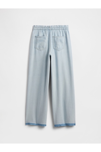 GAP Kız Çocuk Açık Mavi Baggy Jean Pantolon