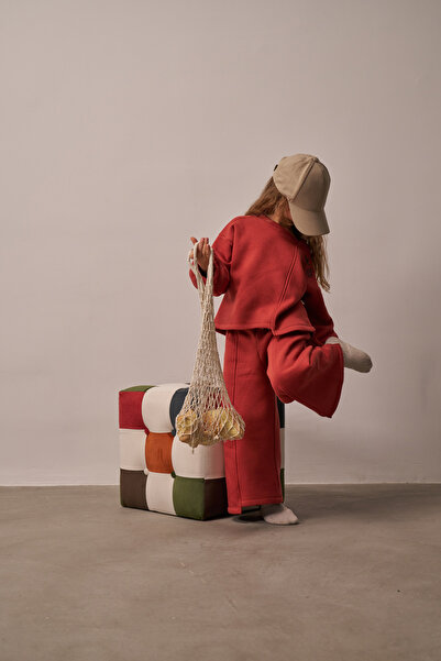 Oh La La Koala For Little Ones Kiremit Omuz Nakışlı Asimetrik Detaylı Alt Üst Takım