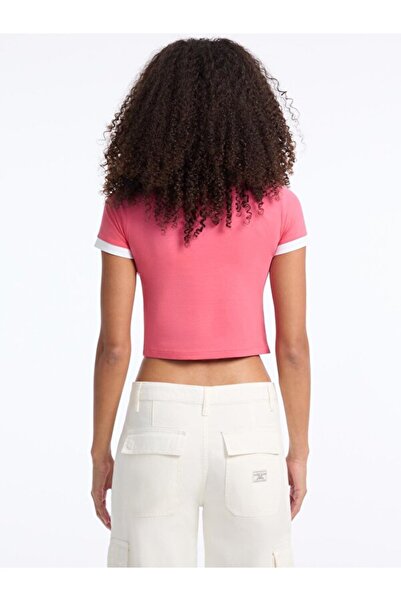 Guess Tricou pentru femei, cu croiala boxy, din denim