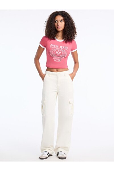 Guess Tricou pentru femei, cu croiala boxy, din denim