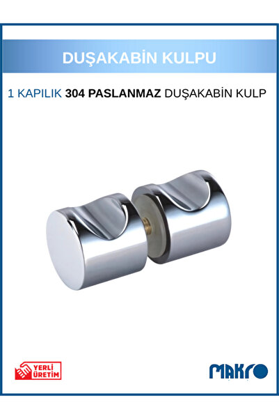 GLASSMAKRO PARADUŞ KULP 304 PASLANMAZ DUŞAKABİN KULP PARLAK KROM