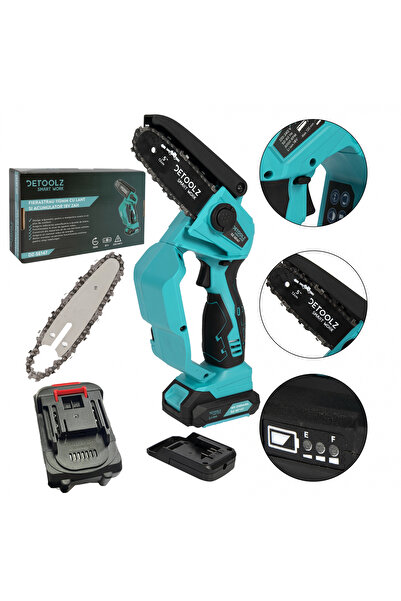 DETOOLZ Fierastrau 110mm cu lant si acumulator 18V 2Ah