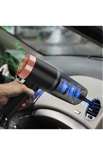 Flippy Aspirator auto portabil, rabatabil, pentru casă și mașină, cu furtun prelungitor, 4 capete de aspirare, 20x16x