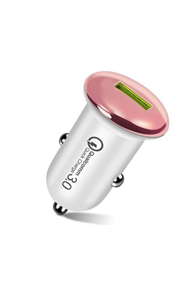 Flippy Φορτιστής Αυτοκινήτου, Flippy, Γρήγορη Φόρτιση QC3.0, USB, ABS, Ροζ