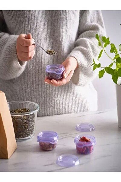 IKEA Pruta Plastic Storage Container Set Lila 3 Pieces 70 ml