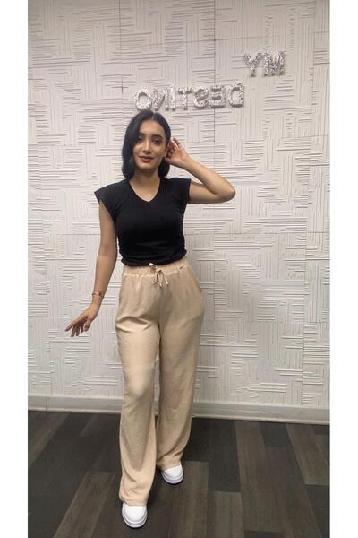 My Destino Bürümcük Loose Cut Trousers with Pockets