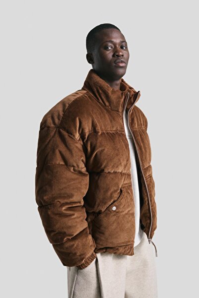 Bershka Fitilli kadife şişme ceket