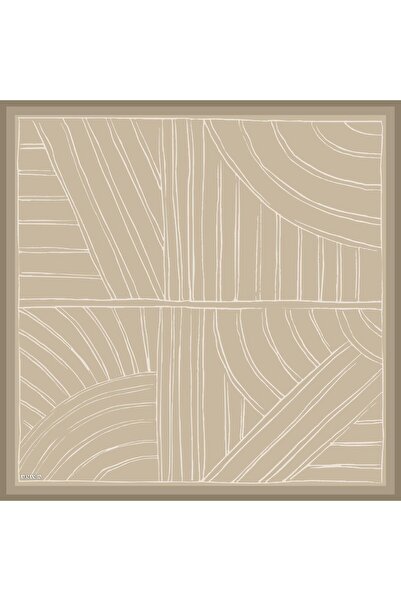 ARMANDA Μεταξωτό μαντήλι διπλής όψης με μοτίβο μαρμάρινο 4309-μινκ