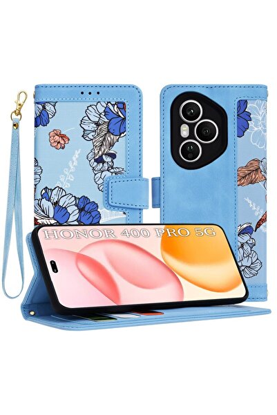 Stef's Cat Husa pentru Honor 400 Pro, FlipCraft, I35, Piele ecologica, Vibrant Blue