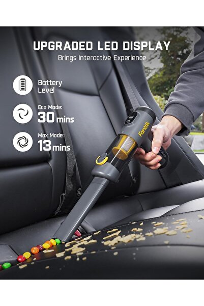 Fanttik Aspirator auto Slim V9 Mix, aspirator portabil 4 în 1, putere mare de 12000PA