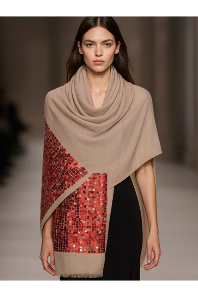 fiore fashion Sequined Cashmere Silk Shawl